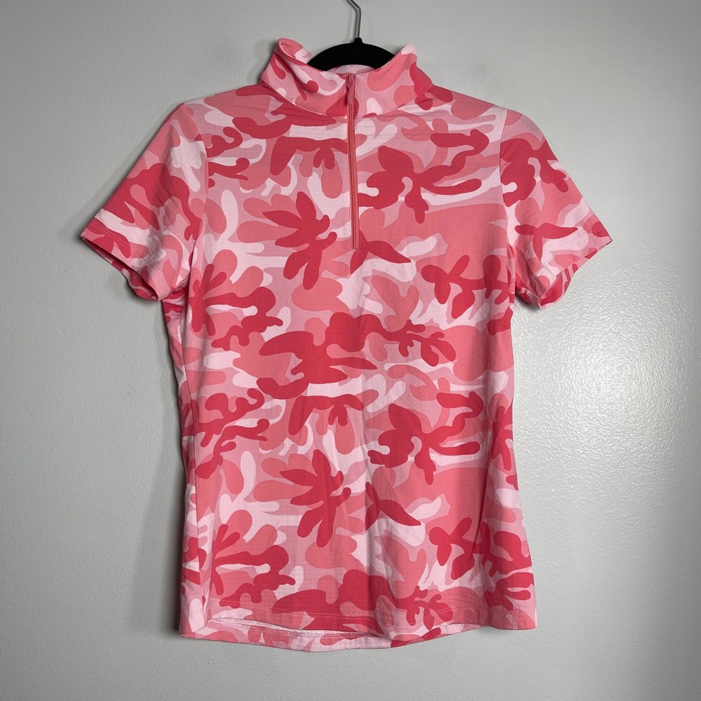 IBKUL Camo Short Sleeve‎ Polo Shirt Small
Pink Golf Tennis Active Performance